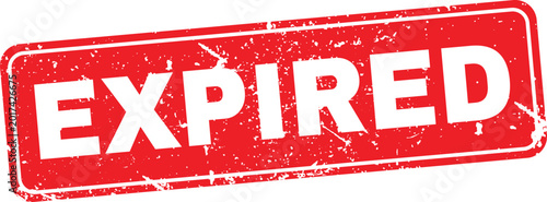 Foto Expired Validity Date Red Rubber Stamp Vector Flat Graphic Icon