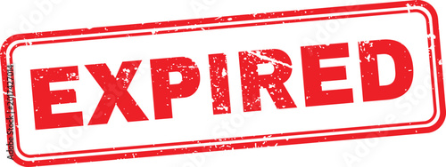 Bild auf Leinwand Expired Line Border Validity Red Rubber Stamp Vector Flat Icon