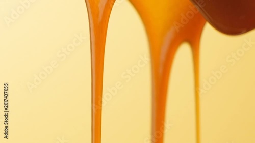 Smooth Caramel Syrup Flow, Abstract Dessert Background