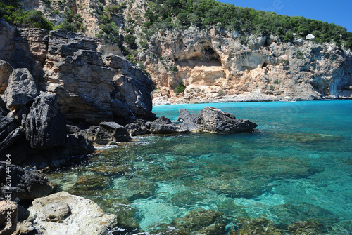 Veduta della spiaggia di Cala Biriala
