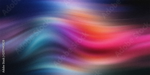 Quadro su tela Vibrant abstract background with colorful swirling patterns, deep blues, purples, pinks, and oranges, motion blur and grainy texture