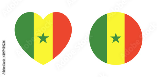 Senegal Flag icon, sticker set. National Senegal flag round, heart button. Flag of Senegal circle, heart badge. Flag background, banner. Free Download Senegal Flag icon, sticker set. National Senegal flag round, heart button. Flag of Senegal circle, heart badge. Flag background, banner. - GFXLoad