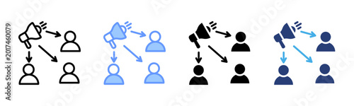 Photos Affiliate Marketing icon set multiple style collection