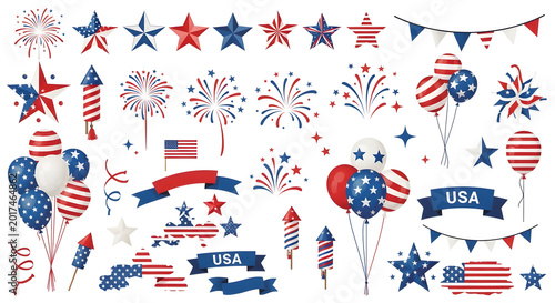 USA Celebration Clipart Collection For Designers
