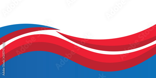 Free Download Abstract Red White and Blue Wavy Background. Modern Patriotic Vector Illustration for Independence Day Celebration and National Event Banner. - GFXLoad