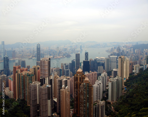 Photography Panoramic Hong Kong Cityscape for Travel and Tourism