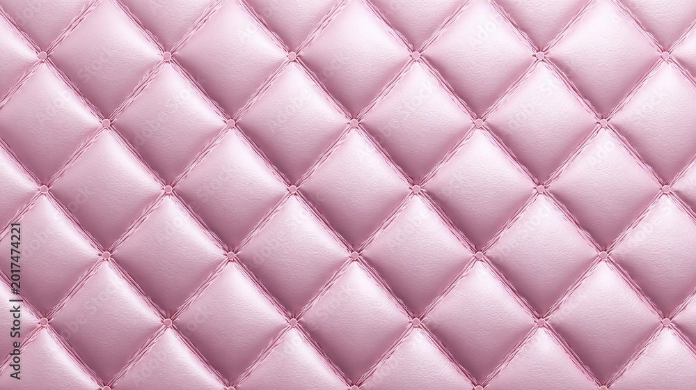 Naklejka premium Pink quilted leather texture background for luxury design and decor