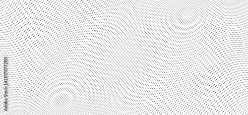 Dotted gradient halftone background. Horizontal seamless dots pattern in pop art style. Abstract modern stylish texture. Vector illustration.