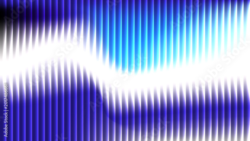 Wavy Blue and White Neon Vertical Lines Abstract Gradient Background for Tech
