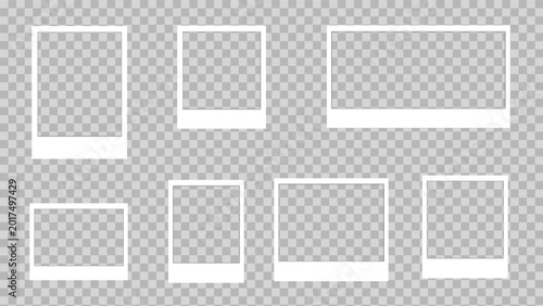 Fotografija Seven blank polaroid frames in various aspect ratios