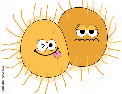Foto Gonorrhea Bacteria STIs Cartoon Illustration for Sexual Transmitted Infections Agent