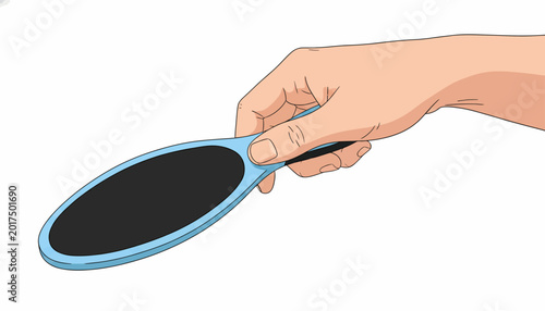 Foto Pedicure foot file held in hand vector illustration