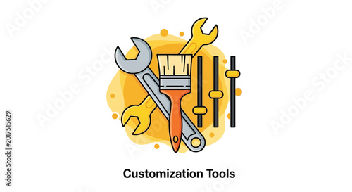 Quadro su tela Collection of various repair tools.