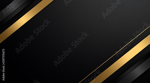 Elegant Black and Gold Geometric Background Design.