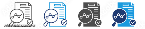 Photos due diligence icon set multiple style