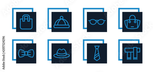 Outfit, clothes, t shirt, shirt, sweater, tank top, vest, pants, dress, hat for Website, Application and UI Interfaces