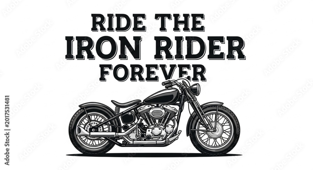 Obraz premium Vintage Motorcycle with Text.