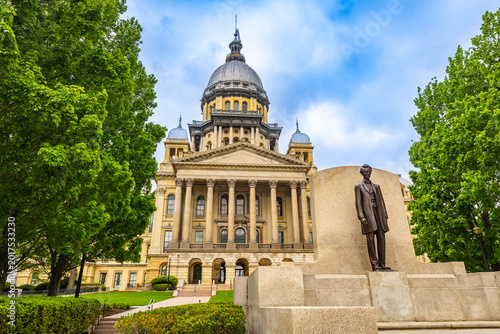 Konstfotografi Illinois State Capitol in Spring in Springfield Illinois