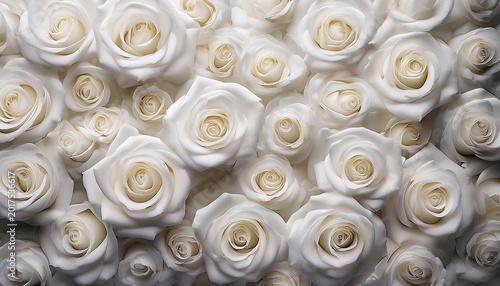 background with white roses in full bloom white background full of roses and petals that resemble the texture of fabric
