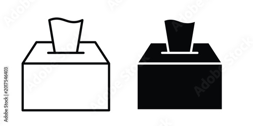 Photos Tissue icon design. Black outline pictogram