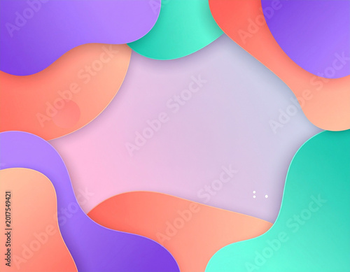 Creative Startup Abstract Shapes Background with Pastel Gradient 3D Design