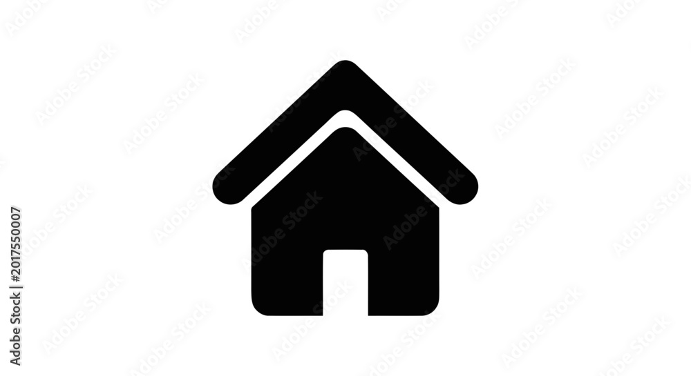 Fototapeta premium Vector illustration of house icon on a transparent background