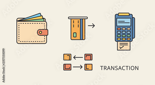 Digital Payment and Financial Transaction Concept Illustration