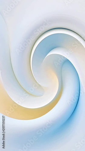 Abstract fluid art with white and yellow swirls