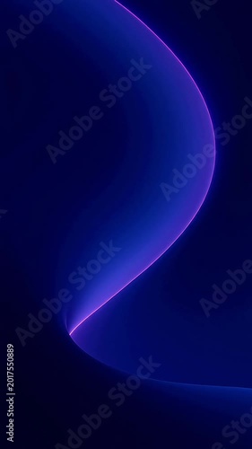 Flowing purple and blue light band