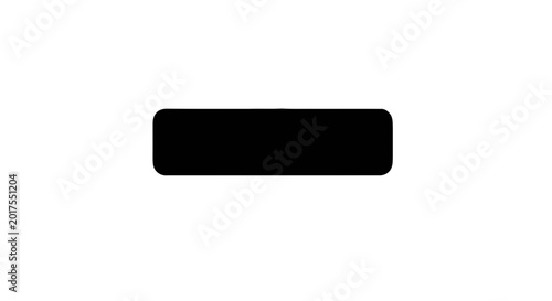 Vector illustration of black minus sign icon on a transparent background