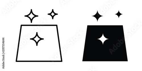 Tableau sur toile Clean surface icon design. Black outline pictogram