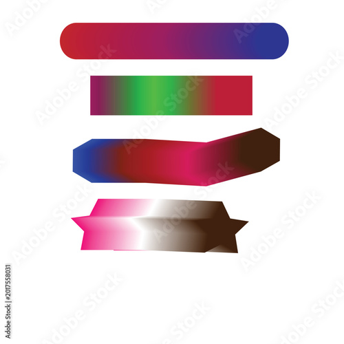set of colorful ribbons