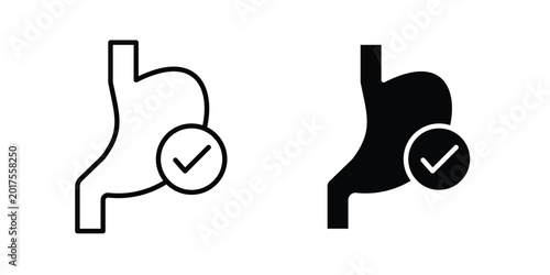 Fotografie Digestion icon design. Black outline pictogram
