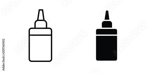 Photos Nasal spray icon design. Black outline pictogram