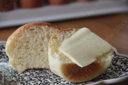Canvastavla Freshly baked brioche buns with soft buttery texture
