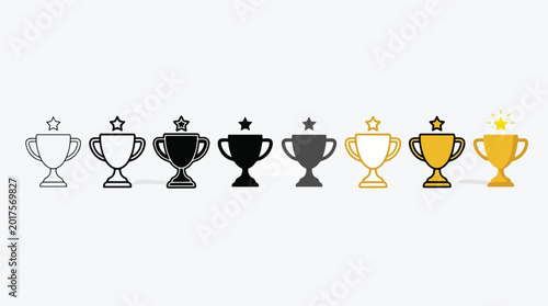 Quadro su tela Trophy icon set
