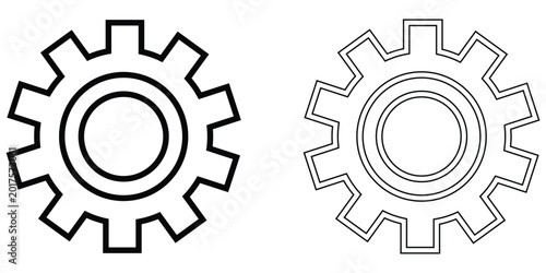Schilderij op canvas Setting Icon set. Cog Settings Icon Symbol eps 10.