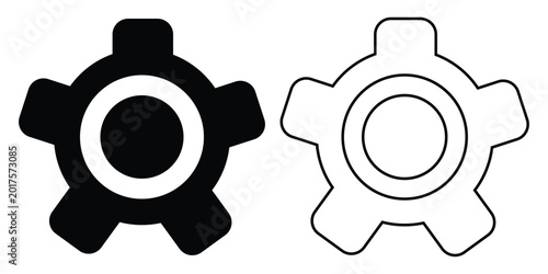 Bild auf Leinwand Setting Icon set. Cog Settings Icon Symbol eps 10.
