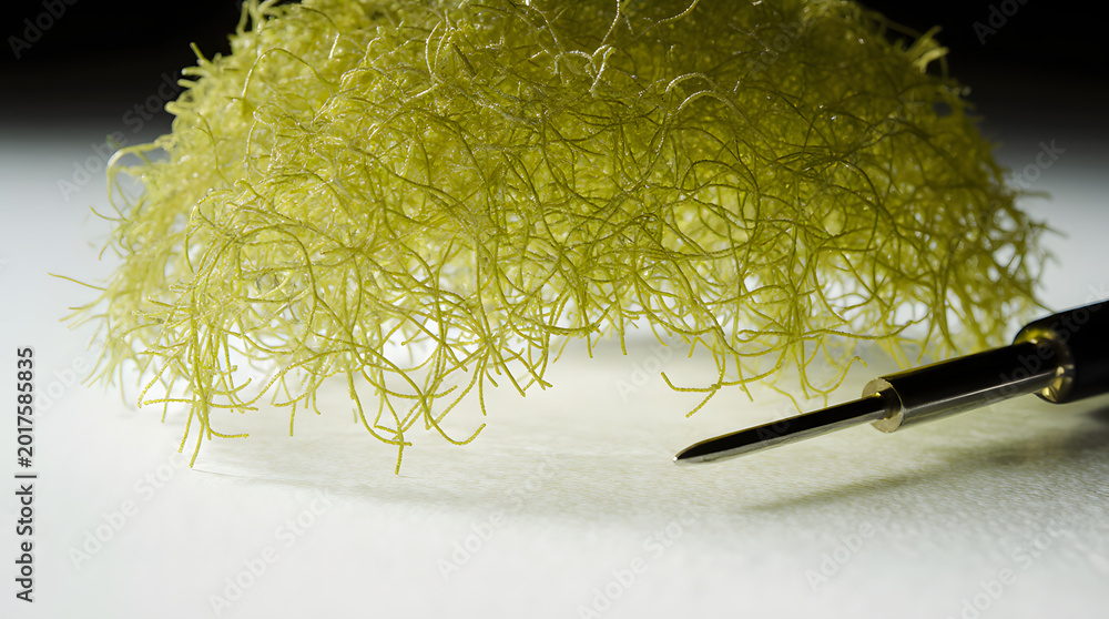 Fototapeta premium Cultivated mycelium bio-leather material in laboratory