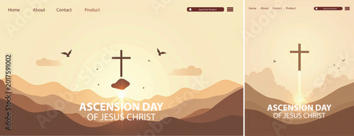 Foto Elegant ascension day background, Illustration ascension day background for webs