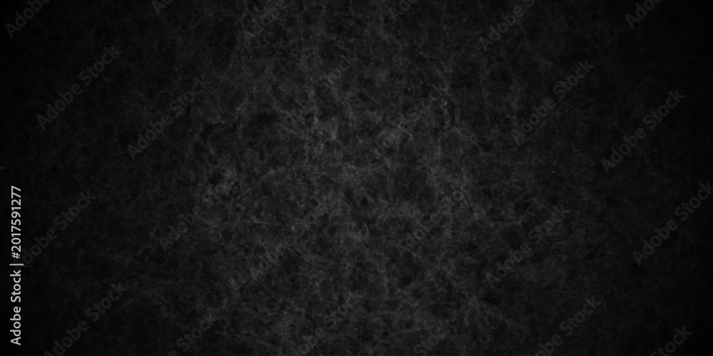 Obraz premium Dark black old wall paper grunge background. black blackboard and chalkboard texture. Dark black concrete wall texture element vintage grunge charcoal paint rough, distress backdrop background.
