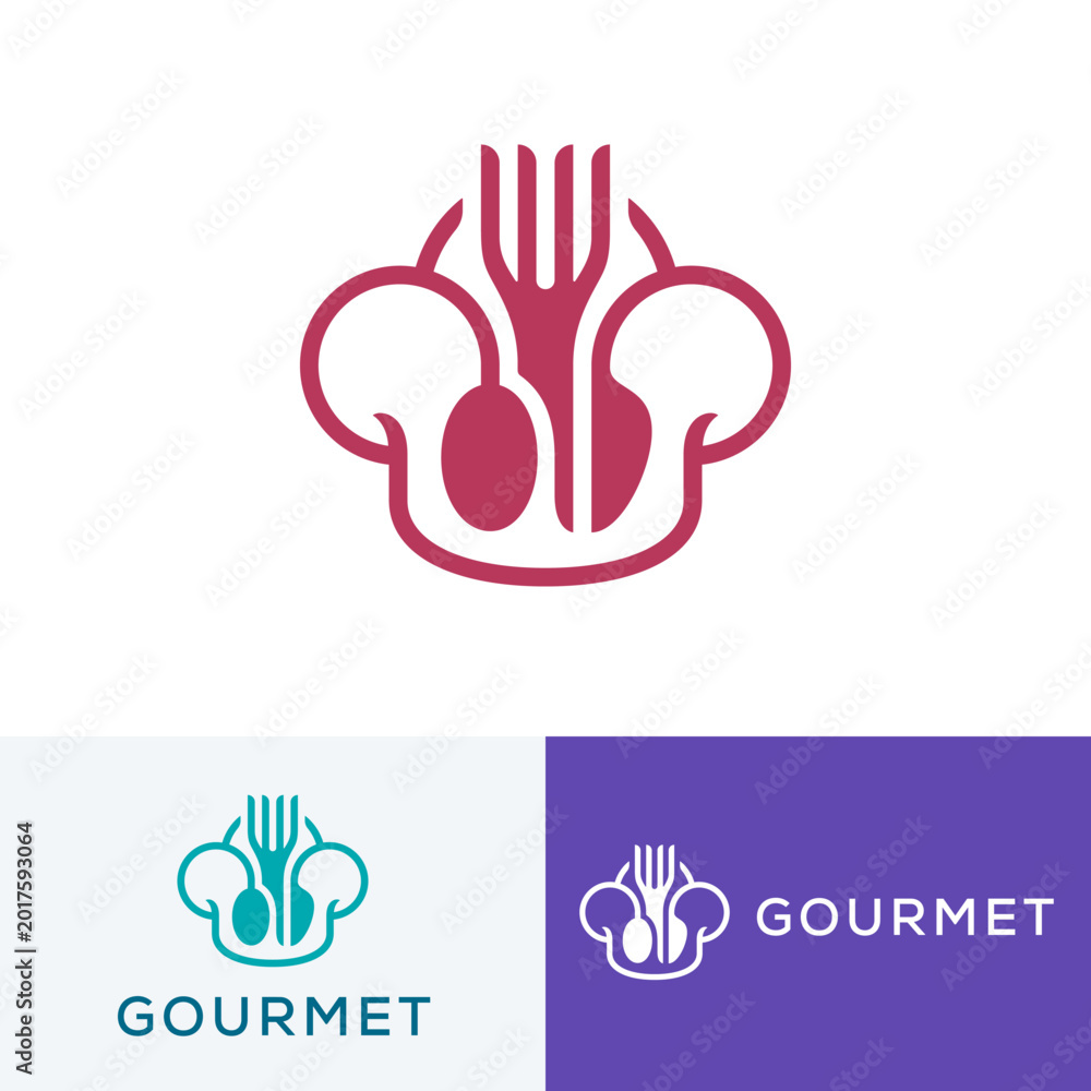 Fototapeta premium Chef Line Icon or Logo