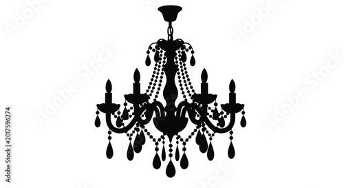 Elegant black silhouette chandelier a classic lighting fixture for sophisticated interiors
