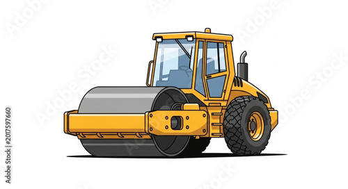 Photos Yellow Road Roller Machine.