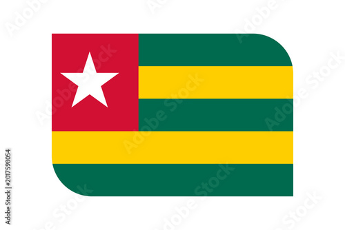 Fotografie Togo flag icon rounded corners