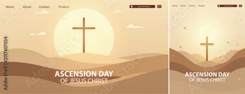 Foto Elegant ascension day background, Illustration ascension day background for webs