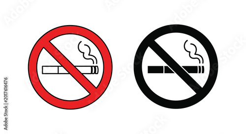 Free Download No smoking sign icon in red and black prohibition symbol silhouette high quality - GFXLoad