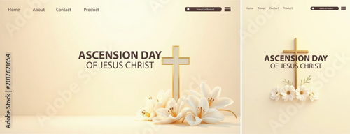 Konstfotografi Elegant ascension day background, Illustration ascension day background for webs