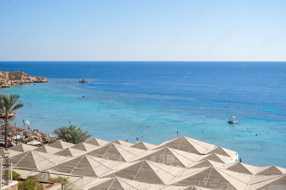 Fototapeta premium Naama bay Egypt from elevated point of view