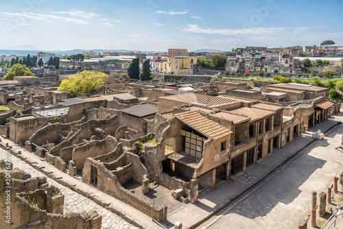 Foto Herculaneum Ancient City view that Roman town buried in the eruption of Mount Ve